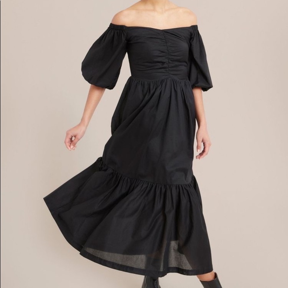 Modern Citizen Poppy Ruched Off-Shoulder Dress